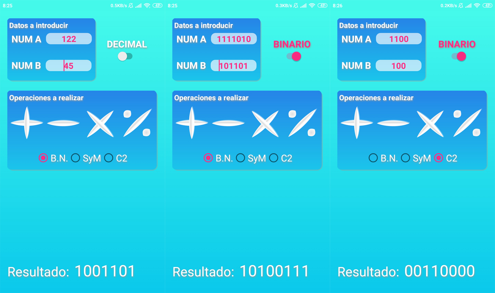 Binary calculator App Image